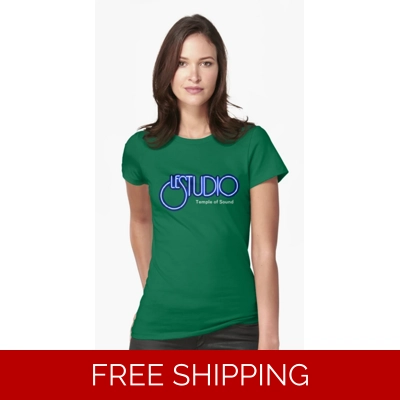 Girlie A Fitted T-Shirt Le Studio TOS W&B Front Logo